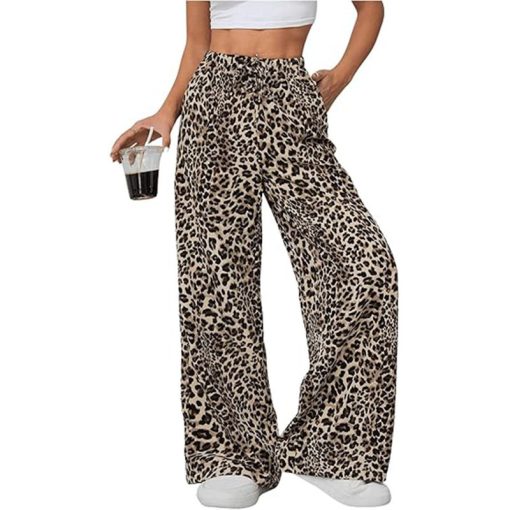 All-match Leopard Print Low Waist Casual Pants - Image 3