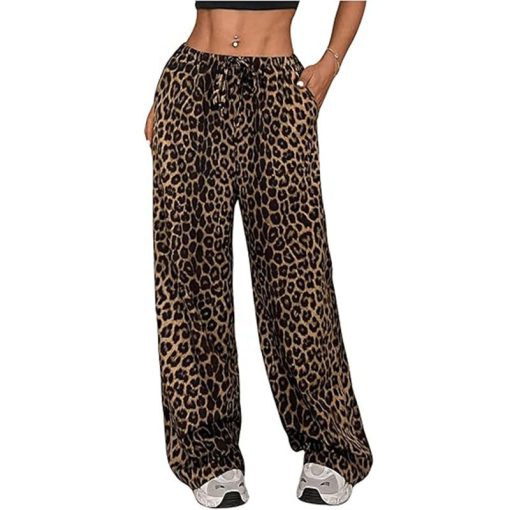 All-match Leopard Print Low Waist Casual Pants - Image 6