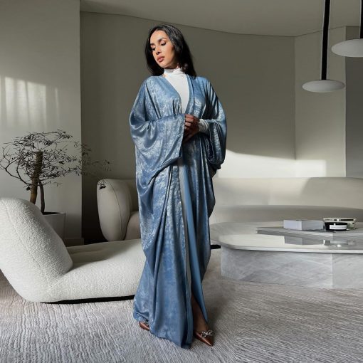 Muslim Fashion Bronzing Robe Abaya Outer Wear - Image 6