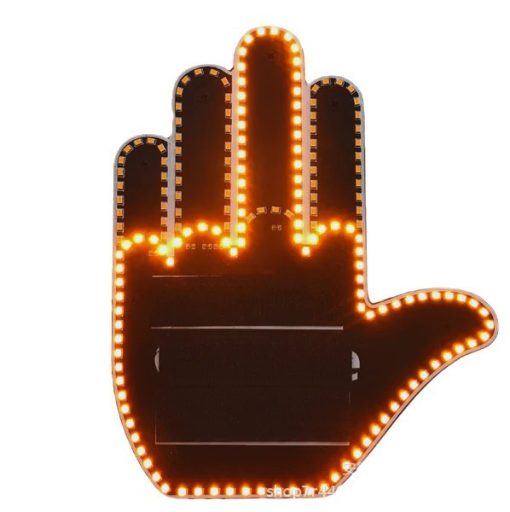 Funny New LED Illuminated Gesture Light Car Finger Light With Remote Road Rage Signs Middle Finger Gesture Light Hand Lamp - Image 6