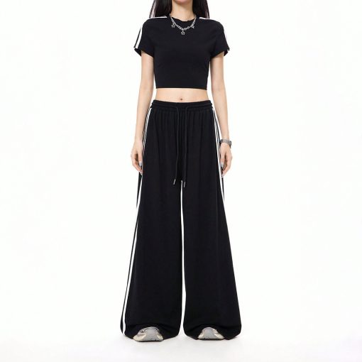 Sports Style Wide-leg Casual Pants Loose Draggle-tail Trousers - Image 4
