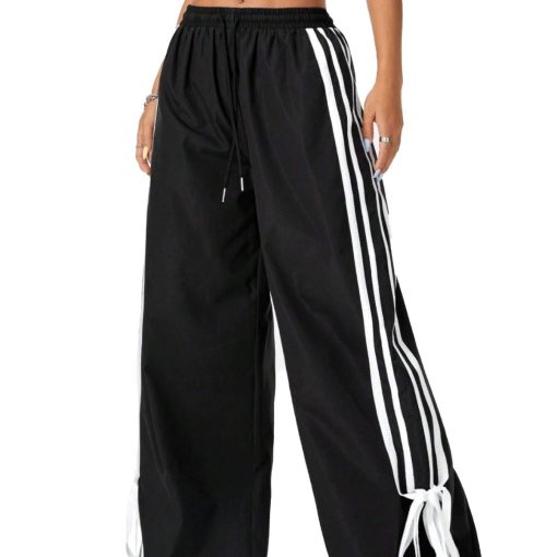 Women's Clothes Casual Pants Slimming High Waist Wide Legs Trousers - Image 3