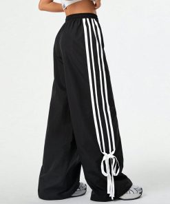 Women's Clothes Casual Pants Slimming High Waist Wide Legs Trousers
