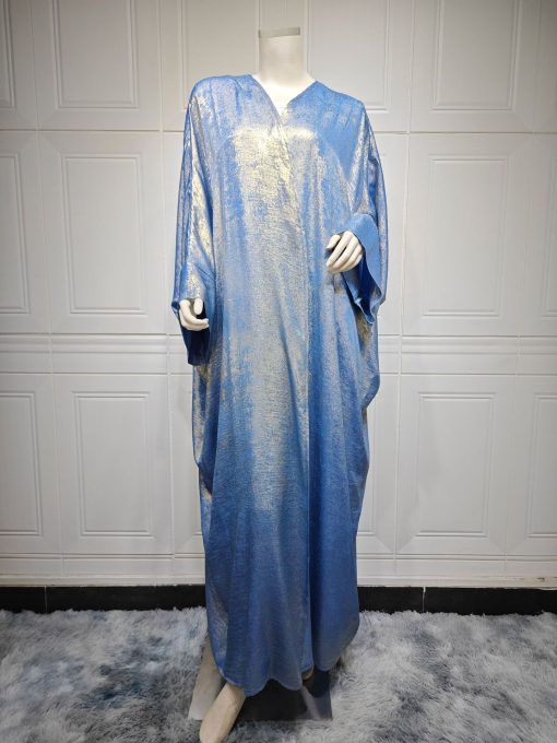 Muslim Fashion Bronzing Robe Abaya Outer Wear - Image 3
