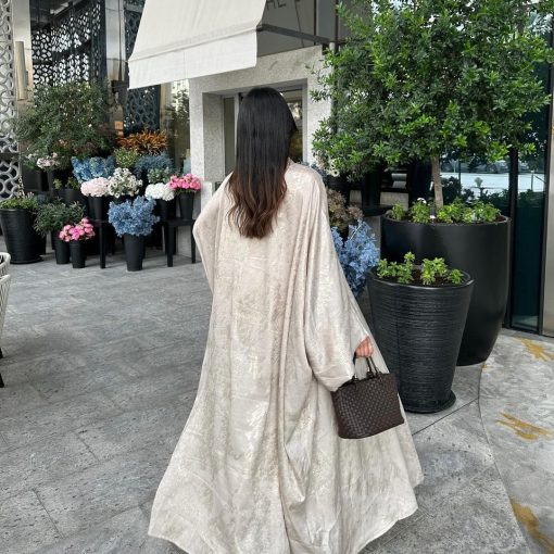 Muslim Fashion Bronzing Robe Abaya Outer Wear - Image 7