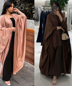 Women's Fashion European Muslim Satin Robe