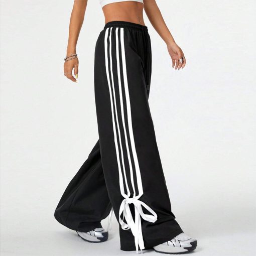 Women's Clothes Casual Pants Slimming High Waist Wide Legs Trousers - Image 2