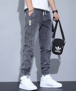 Men's Jeans Slim Fit Fashion Ankle-tied Harem Pants