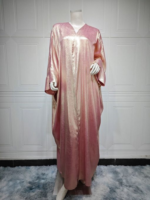 Muslim Fashion Bronzing Robe Abaya Outer Wear - Image 8