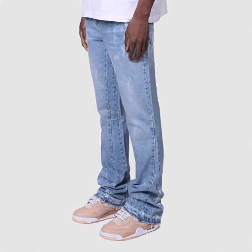 Men's Fashion Stretch Embroidery Straight-leg Denim Straight-leg Pants - Image 2