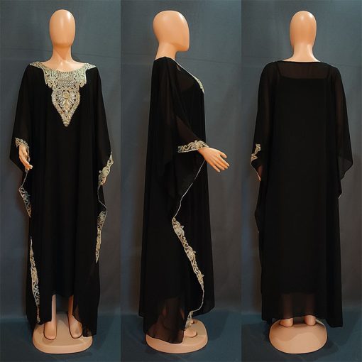 Women's Dress Embroidered Lace Muslim Robe - Image 9