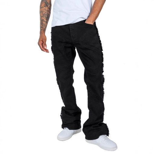Men's Trousers Slightly Stretch Embroidered Jeans - Image 3