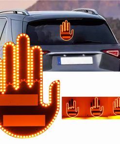 Funny New LED Illuminated Gesture Light Car Finger Light With Remote Road Rage Signs Middle Finger Gesture Light Hand Lamp
