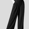 Women's Solid Color Casual Suit Pants With Real Pockets
