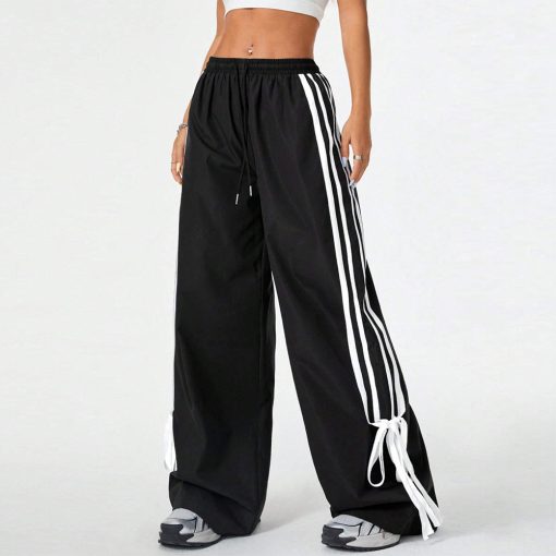 Women's Clothes Casual Pants Slimming High Waist Wide Legs Trousers - Image 5