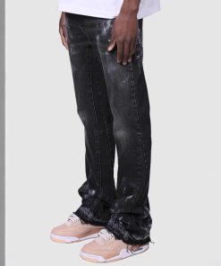Men's Fashion Stretch Embroidery Straight-leg Denim Straight-leg Pants