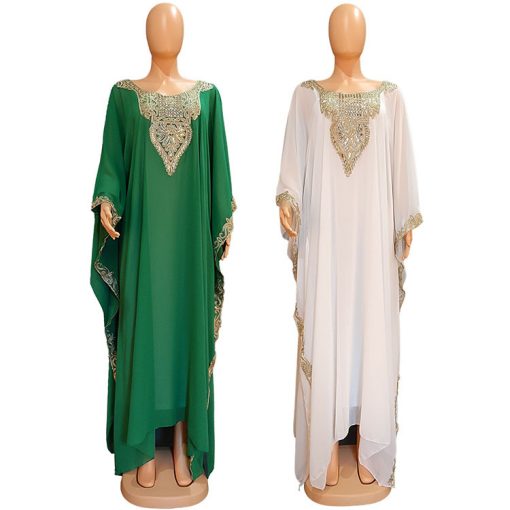 Women's Dress Embroidered Lace Muslim Robe - Image 3