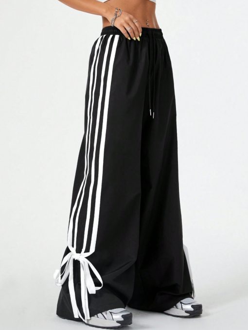 Women's Clothes Casual Pants Slimming High Waist Wide Legs Trousers - Image 4