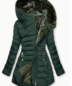 Zip-up Hoodie Puffy Coat