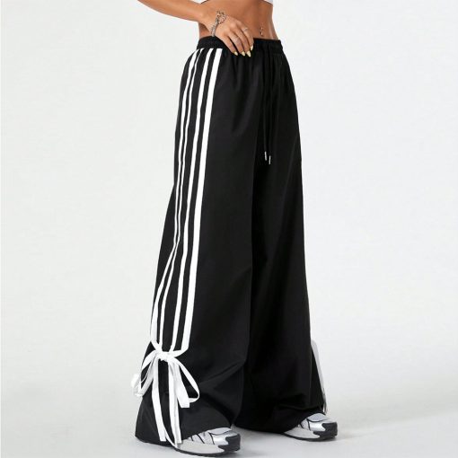Women's Clothes Casual Pants Slimming High Waist Wide Legs Trousers - Image 6