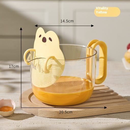 Cartoon Filter Measuring Cup With Scale Food Grade Multifunctional Egg Beater - Image 6