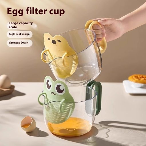 Cartoon Filter Measuring Cup With Scale Food Grade Multifunctional Egg Beater - Image 2