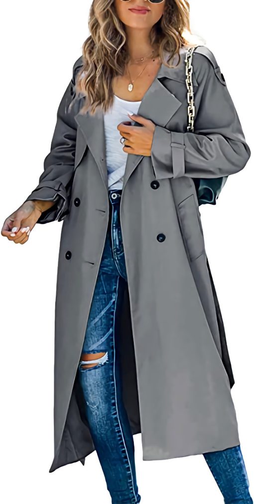 Women's Fashion Casual Solid Color Windbreaker Jacket - Image 6