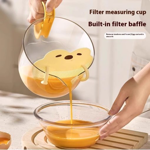 Cartoon Filter Measuring Cup With Scale Food Grade Multifunctional Egg Beater - Image 7