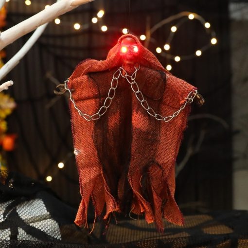 Halloween Hanging Ghost Iron Chain Glowing Skull Decorative Ornaments - Image 5