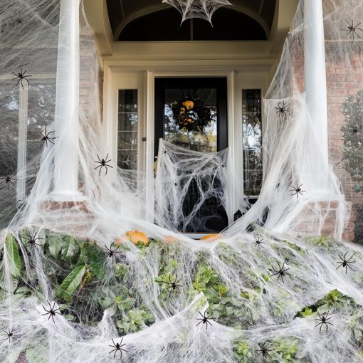 Halloween Decoration Cotton Spider Web Atmosphere Layout Props - Image 3