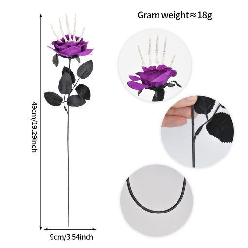Halloween Skull Hand Rose Horror Decoration Ornaments - Image 3