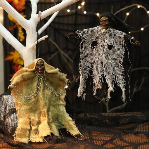 Halloween Hanging Ghost Iron Chain Glowing Skull Decorative Ornaments - Image 7