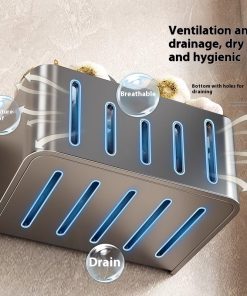 Onion, Ginger And Garlic Storage Box Wall-mounted Suction Cup Storage Rack