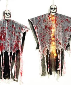Halloween Decoration Blood-dyed Luminous Skull Hanging Ghost Outdoor Ornaments