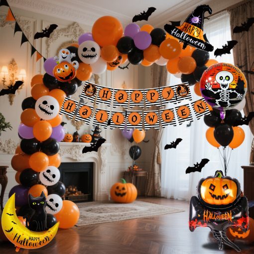 Halloween Hanging Flag Balloon Set Party Decoration Supplies - Image 4