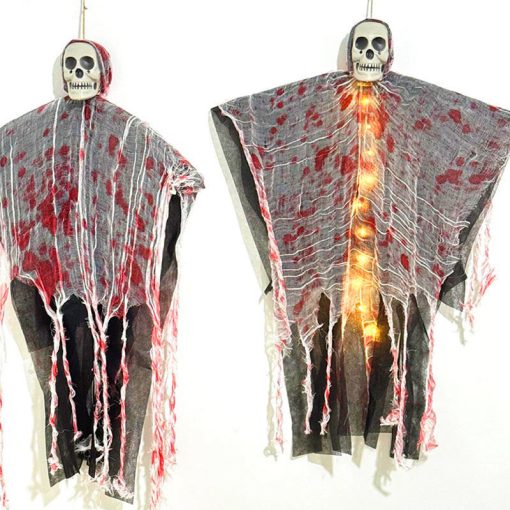 Halloween Decoration Blood-dyed Luminous Skull Hanging Ghost Outdoor Ornaments - Image 2