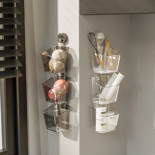 Scallion Ginger Garlic Storage Suction Cup Storage Rack - Image 3