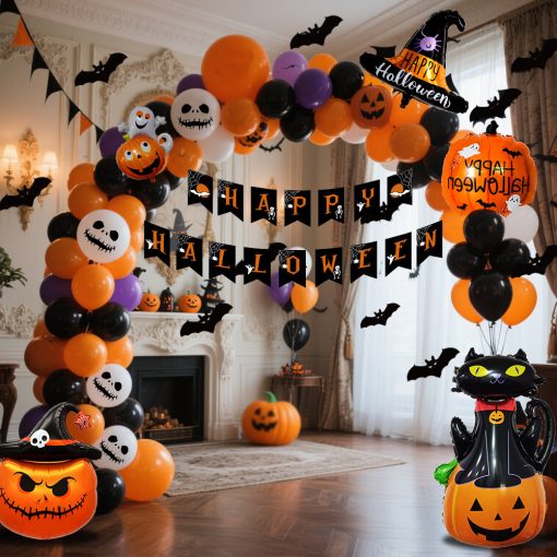 Halloween Hanging Flag Balloon Set Party Decoration Supplies - Image 6