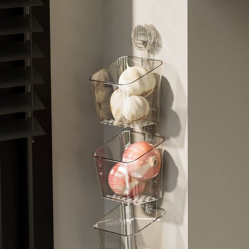 Scallion Ginger Garlic Storage Suction Cup Storage Rack - Image 10