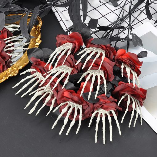 Halloween Skull Hand Rose Horror Decoration Ornaments - Image 7