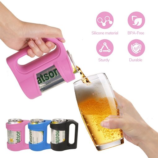 Cans Ultra-thin Can Holder Silicone Cup Holder With Handle - Image 2