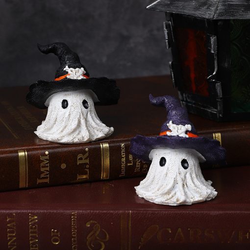 Resin Decoration Halloween Wizard Hat Ghost Ornaments - Image 5