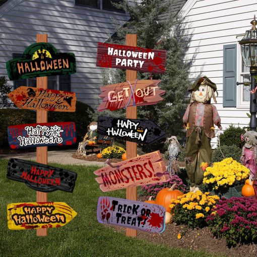 Creative Printing Halloween Decoration Props Paper Signs - Image 3