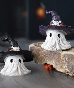 Resin Decoration Halloween Wizard Hat Ghost Ornaments