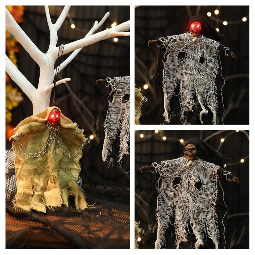 Halloween Hanging Ghost Iron Chain Glowing Skull Decorative Ornaments - Image 6