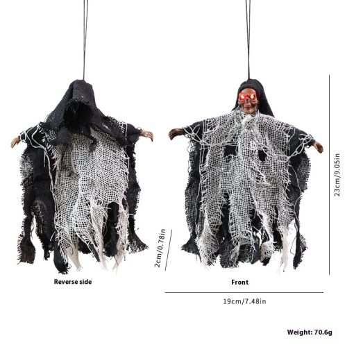 Halloween Hanging Ghost Iron Chain Glowing Skull Decorative Ornaments - Image 4