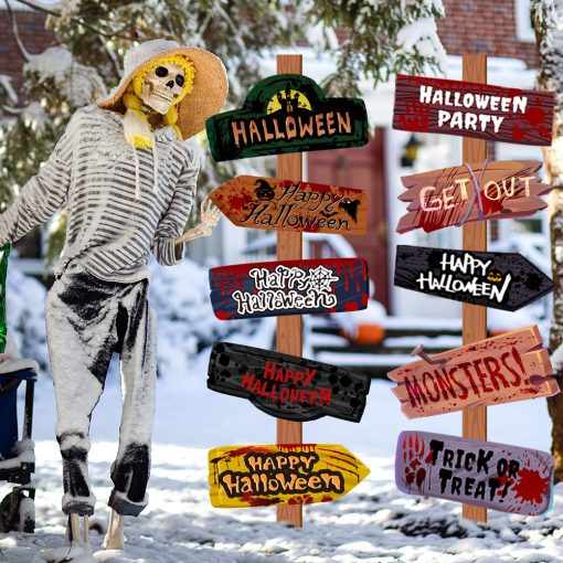 Creative Printing Halloween Decoration Props Paper Signs - Image 4