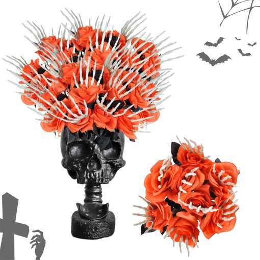 Halloween Skull Hand Rose Horror Decoration Ornaments - Image 2