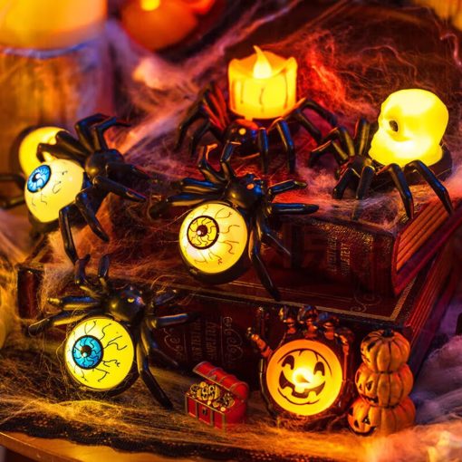 Halloween Pumpkin Spider Candle Light Decoration Props - Image 6