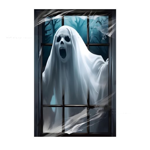 3D Holiday Window Cover Witch Halloween Window Cover - Image 5